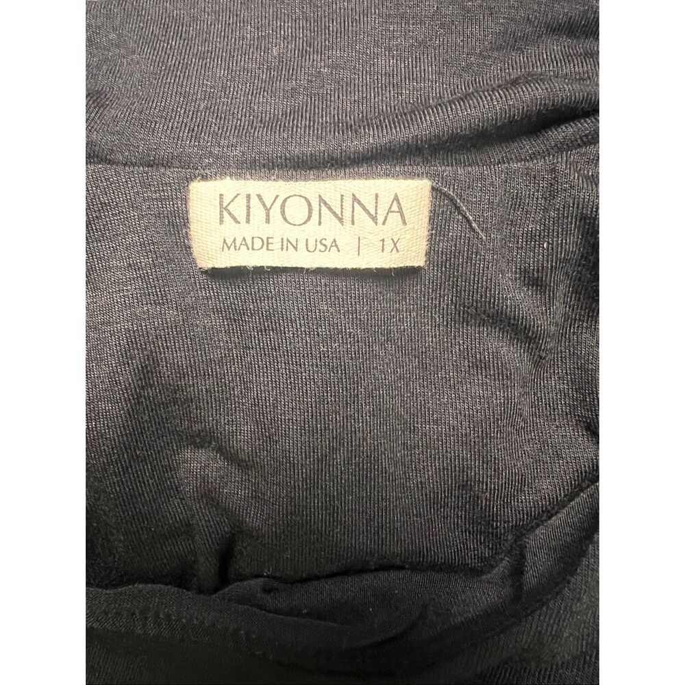 NWT Kiyonna Women's Ruched Bianca Cold Shoulder Bodycon Midi Dress Black 1X - Picture 6 of 6